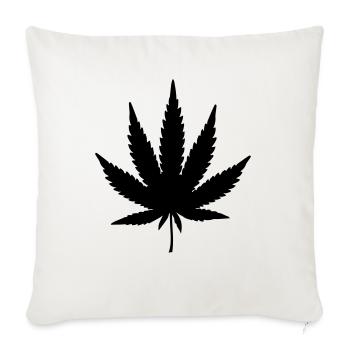 weed leaf design - Sofakissenbezug 45 x 45 cm - Naturweiß  - Vorne