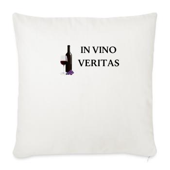 In Vino Veritas Wine Lovers Wine Saying Red Wine - Housse de coussin décorative 45 x 45 cm - blanc nature - Devant