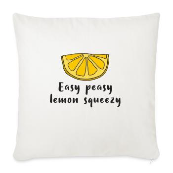 Lemon Lemon Easy peasy lemon squeezy - Sofa pillowcase 17,3'' x 17,3'' (45 x 45 cm) - natural white - Front