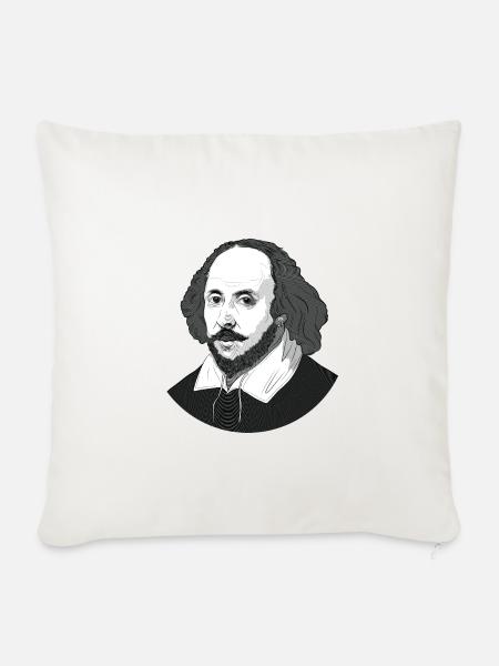 William Shakespeare - Sofakissenbezug 45 x 45 cm - Naturweiß