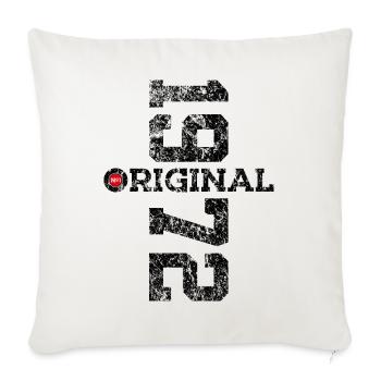 54E ANNIVERSAIRE ORIGINAL 1972 - Housse de coussin décorative 45 x 45 cm - blanc nature - Devant