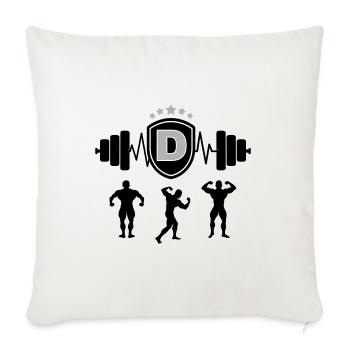 Bodybuilding Gym Name Buchstabe Training D - Sofakissenbezug 45 x 45 cm - Naturweiß  - Vorne
