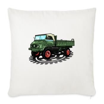 Unimog - Oldtimer - Offroad - Universal motor device - Sofa pillowcase 17,3'' x 17,3'' (45 x 45 cm) - natural white - Front