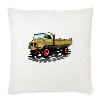 Unimog - Oldtimer - Offroad - Universal motor device - Sofa pillowcase 17,3'' x 17,3'' (45 x 45 cm) - natural white - Front