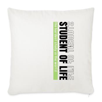 student of life - Sofakissenbezug 45 x 45 cm - Naturweiß  - Vorne