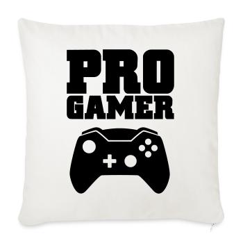 pro gamer - Sofa pillowcase 17,3'' x 17,3'' (45 x 45 cm) - natural white - Front
