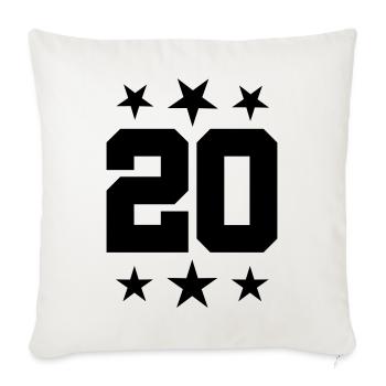 20 - Sofakissenbezug 45 x 45 cm - Naturweiß  - Vorne