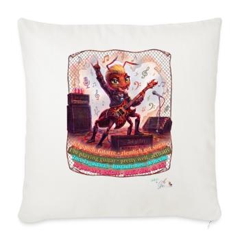 Ameise MALÚ Rock Gitarre E-Gitarre Band Pop Art - Sofakissenbezug 45 x 45 cm - Naturweiß  - Vorne