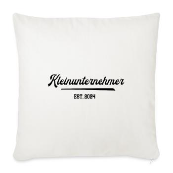 Unternehmer Kleinunternehmer Kleingewerbe 2025 - Sofakissenbezug 45 x 45 cm - Naturweiß  - Vorne