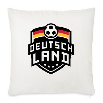 Deutschland Fußball Wappen 04 - Sofakissenbezug 45 x 45 cm - Naturweiß  - Vorne