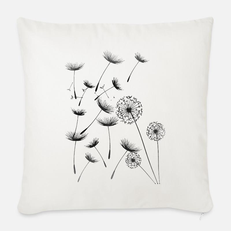 Pusteblume - Sofakissenbezug 45 x 45 cm - Naturweiß 