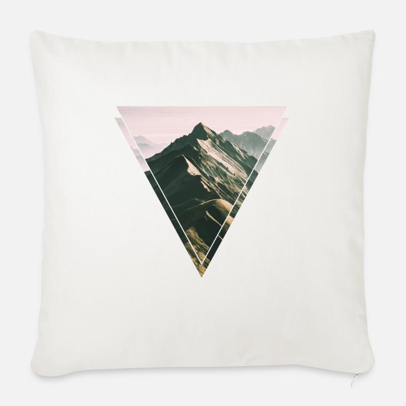 Augstmatthorn - Housse de coussin décorative 45 x 45 cm - blanc nature