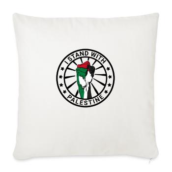 I Stand With Palestine Freedom for Palestine - Sofa pillowcase 17,3'' x 17,3'' (45 x 45 cm) - natural white - Front