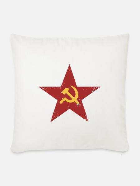 Soviet retro Design - Sofakissenbezug 45 x 45 cm - Naturweiß