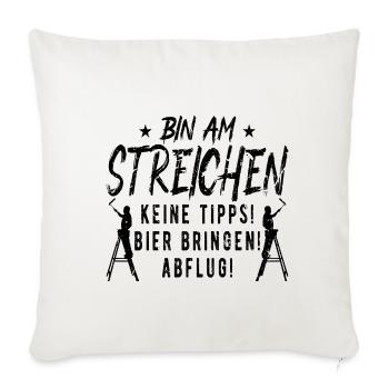 Maler Lackierer Spruch Lustig Meisterprüfung Maler - Sofakissenbezug 45 x 45 cm - Naturweiß  - Vorne