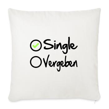 Single Brautschau Suche Frau Mann Partnersuche - Sofakissenbezug 45 x 45 cm - Naturweiß  - Vorne