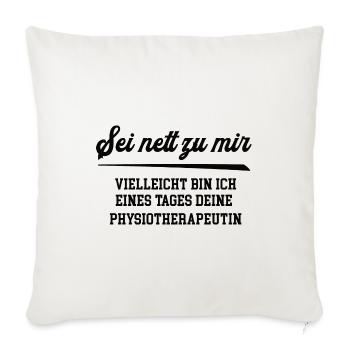 Physiotherapeutin Krankengymnastik Physiotherapie - Sofakissenbezug 45 x 45 cm - Naturweiß  - Vorne