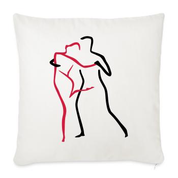 Tango-2 - Sofakissenbezug 45 x 45 cm - Naturweiß  - Vorne