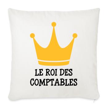 Accountant / Accounting / Comptable / Comptabilité - Sofa pillowcase 17,3'' x 17,3'' (45 x 45 cm) - natural white - Front
