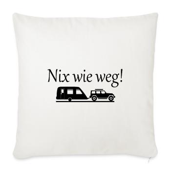 Camping - Sofakissenbezug 45 x 45 cm - Naturweiß  - Vorne