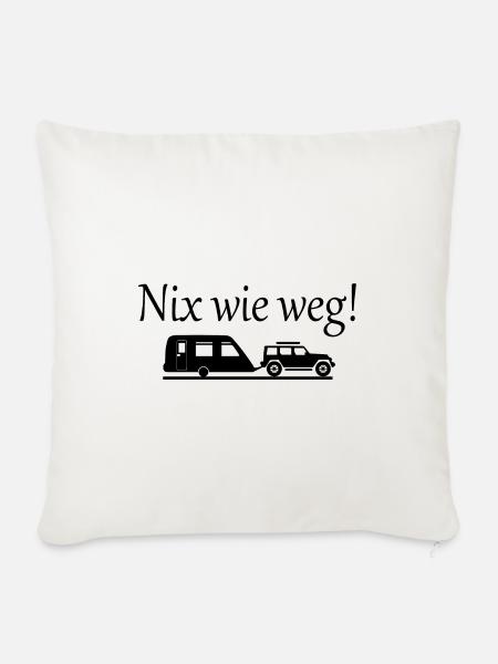 Camping - Sofakissenbezug 45 x 45 cm - Naturweiß