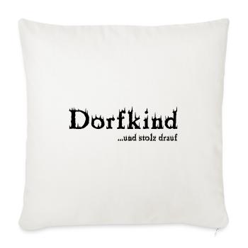 Dorfkind - Sofakissenbezug 45 x 45 cm - Naturweiß  - Vorne
