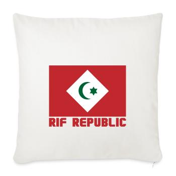 République du Rif - Housse de coussin décorative 45 x 45 cm - blanc nature - Devant