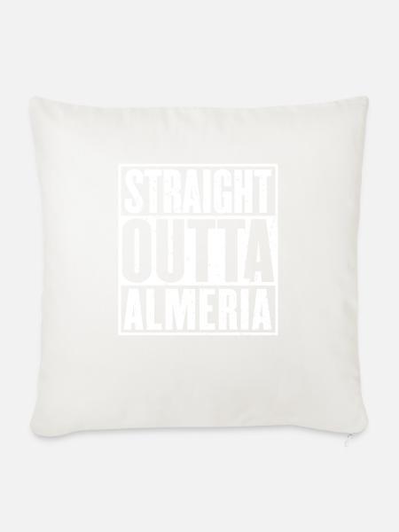 Gerade Outta Almería - Sofakissenbezug 45 x 45 cm - Naturweiß