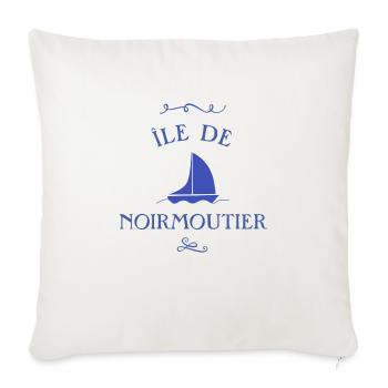 ile de noirmoutier bateau - Housse de coussin décorative 45 x 45 cm - blanc nature - Devant