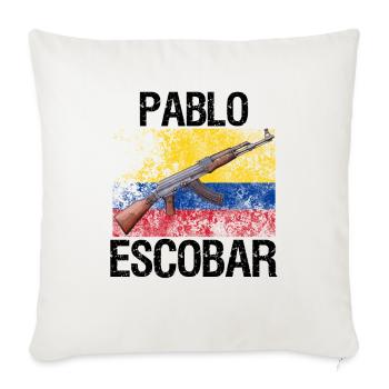 Pablo Escobar "Ak 47" - Sofakissenbezug 45 x 45 cm - Naturweiß  - Vorne