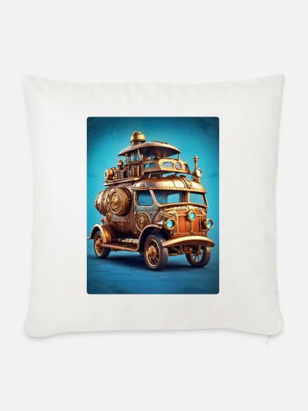 Steampunk Automobile 1.13 - Sofakissenbezug 45 x 45 cm - Naturweiß