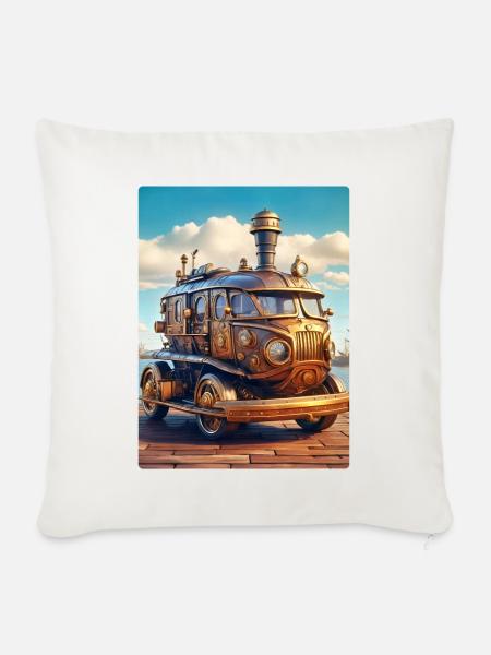 Steampunk Automobile 1.1 - Sofakissenbezug 45 x 45 cm - Naturweiß