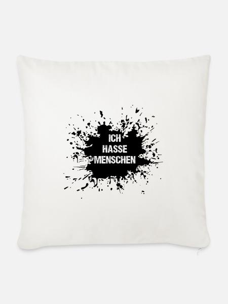 Spruch - Sofakissenbezug 45 x 45 cm - Naturweiß