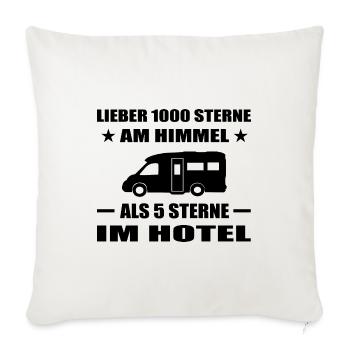 Camping - Sofakissenbezug 45 x 45 cm - Naturweiß  - Vorne