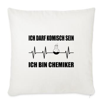 Chemie - Sofakissenbezug 45 x 45 cm - Naturweiß  - Vorne