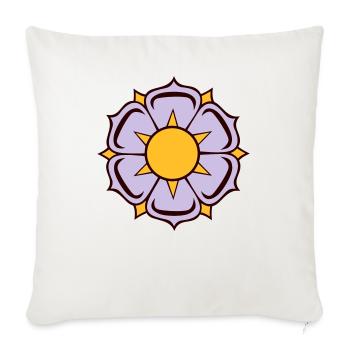 Vecteur de fleur - Housse de coussin décorative 45 x 45 cm - blanc nature - Devant