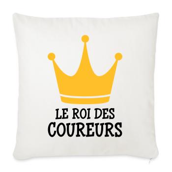 Course à Pied / Running / Jogging / Coureur - Housse de coussin décorative 45 x 45 cm - blanc nature - Devant