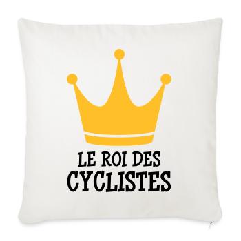 Cyclisme / Cycliste / Vélo / VTT / BMX - Housse de coussin décorative 45 x 45 cm - blanc nature - Devant