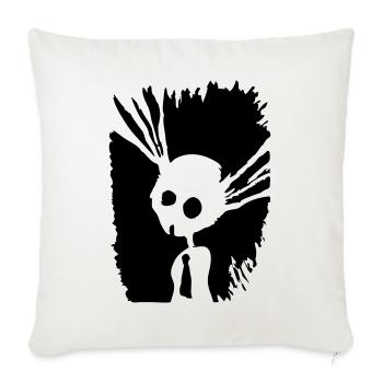 suicide_bunny - Sofa pillowcase 17,3'' x 17,3'' (45 x 45 cm) - natural white - Front