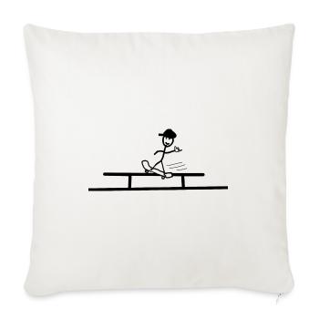 Skateboard Grind Rail Shaka Cool Hip Hop - Sofa pillowcase 17,3'' x 17,3'' (45 x 45 cm) - natural white - Front