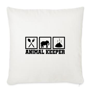 Retro Graphic Animal Keeper Zoo Keeper Animal Love - Sofakissenbezug 45 x 45 cm - Naturweiß  - Vorne