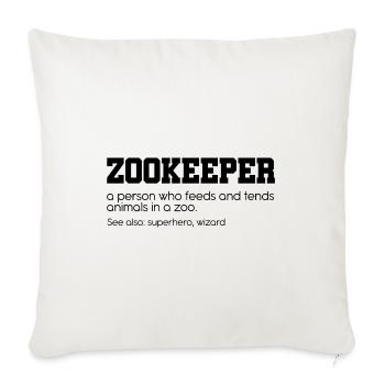 Definition Graphic Animal Keeper Zoo Keeper Animal - Sofakissenbezug 45 x 45 cm - Naturweiß  - Vorne