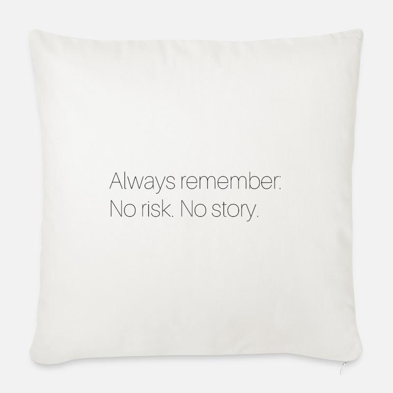 Motivierender Spruch - Sofakissenbezug 45 x 45 cm - Naturweiß