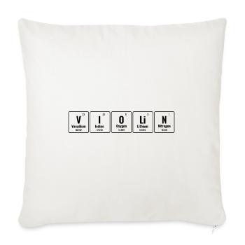 Tableau périodique des éléments Violon Violon Violon - Housse de coussin décorative 45 x 45 cm - blanc nature - Devant