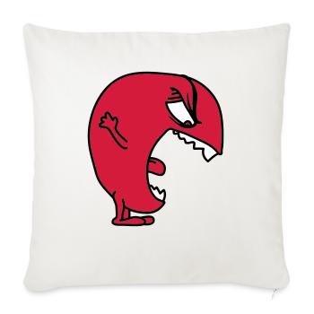 bigmonster - Housse de coussin décorative 45 x 45 cm - blanc nature - Devant