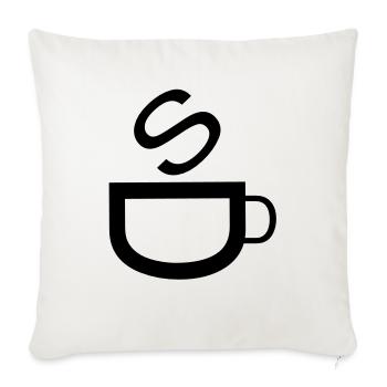 Cafe - Sofakissenbezug 45 x 45 cm - Naturweiß  - Vorne
