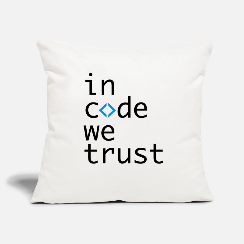 in code we trust, developer, coder Sofa pillowcase 17,3'' x 17,3'' (45 x 45 cm)