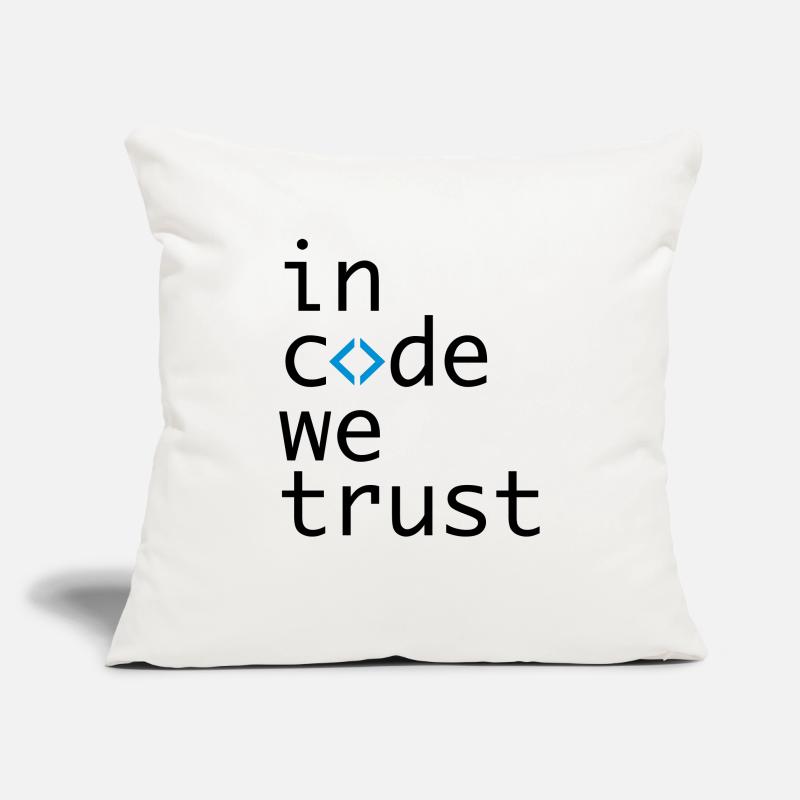 dans le code, nous l'espérons, développeur, codeur Housse de coussin décorative 45 x 45 cm