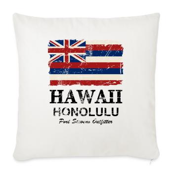 Hawaii Flag - Honolulu - Vintage Look - Sofakissenbezug 45 x 45 cm - Naturweiß  - Vorne