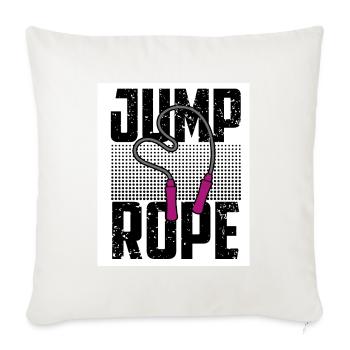 Jumping Rope Graphic Rope Jumping Rope Skipping Si - Sofakissenbezug 45 x 45 cm - Naturweiß  - Vorne
